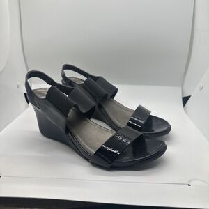 Kenneth Cole Reaction Women’s Strappy Slip On Heels Shoes Bungy Cedar Size 10 M